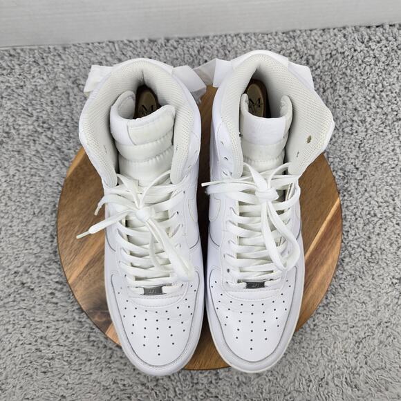 Nike Mens 12 Air Force 1 High Triple White Casual Athletic Sneaker 315121-115 - Picture 5 of 13